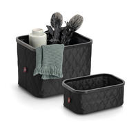 KORBSET  - Schwarz, Basics, Textil (40/40/30cm) - Zeller Present