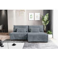 ECKSOFA Grau Cord  - Schwarz/Grau, MODERN, Holz/Textil (210/145cm) - Carryhome