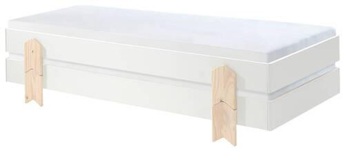 STAPELBETT 90/200 cm Weiß  - Weiß/Kieferfarben, MODERN, Holz/Holzwerkstoff (90/200cm) - MID.YOU