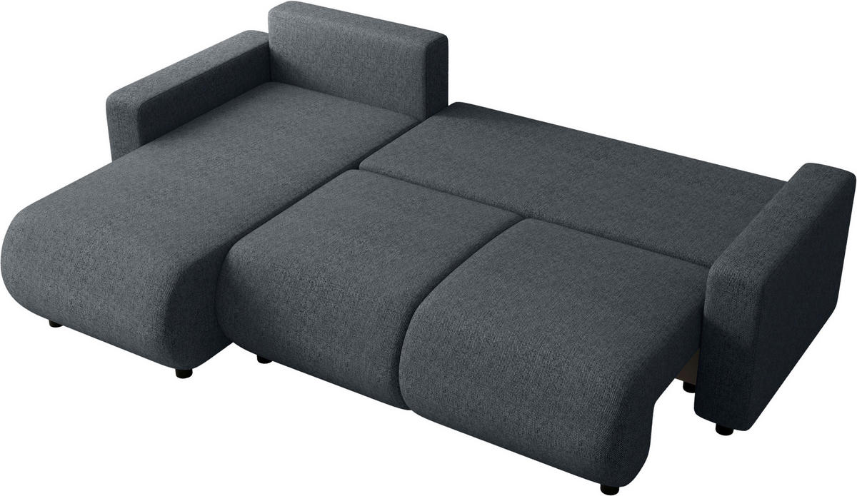 ECKSOFA Anthrazit Webstoff  - Anthrazit/Schwarz, MODERN, Kunststoff/Textil (150/240cm) - Xora