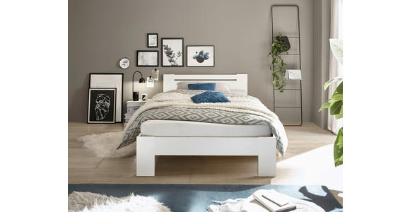 BETT 120/200 cm  in Weiß  - Weiß, KONVENTIONELL, Holzwerkstoff (120/200cm) - Carryhome