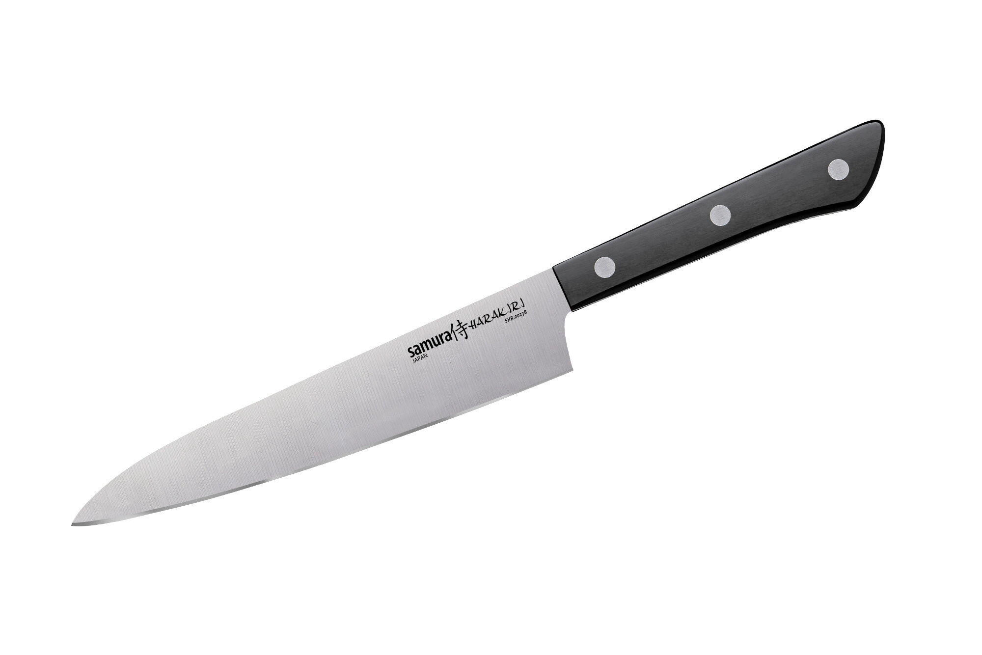 UNIVERZALNI NOŽ  Harakiri 26/3/1.5 cm           nerjaveče jeklo - barve nerjavečega jekla/črna, Basics, kovina/umetna masa (26/3/1.5cm) - Samura