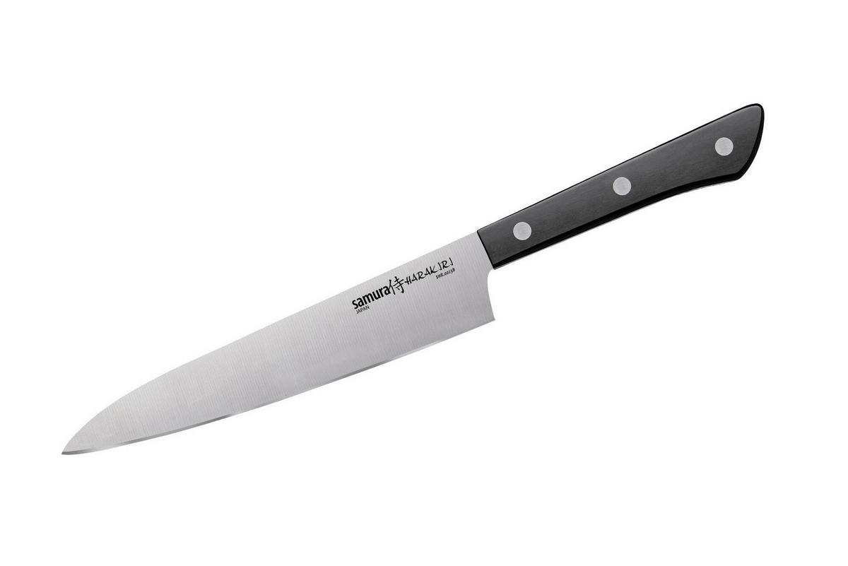 UNIVERZALNI NOŽ  Harakiri 26/3/1.5 cm           nerjaveče jeklo - barve nerjavečega jekla/črna, Basics, kovina/umetna masa (26/3/1.5cm) - Samura