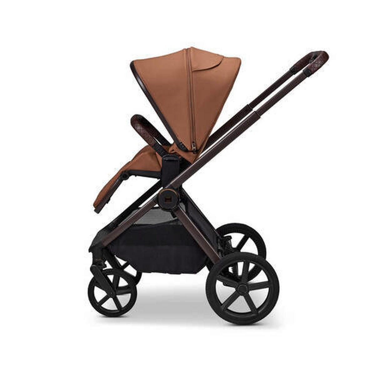 KOMBIKINDERWAGEN Gio Fold ETPU  - Cognac/Braun, Basics, Textil/Metall (120/58/92cm) - Moon Edition