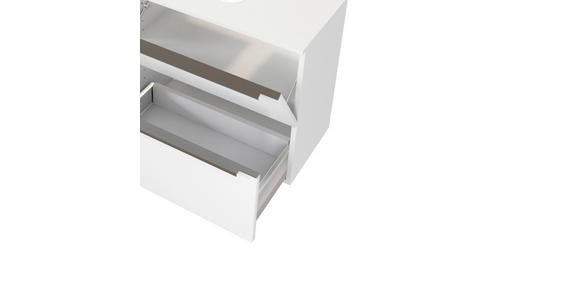 WASCHBECKENUNTERSCHRANK 60/55/35 cm - Silberfarben/Weiß, KONVENTIONELL, Holzwerkstoff/Kunststoff (60/55/35cm) - Xora