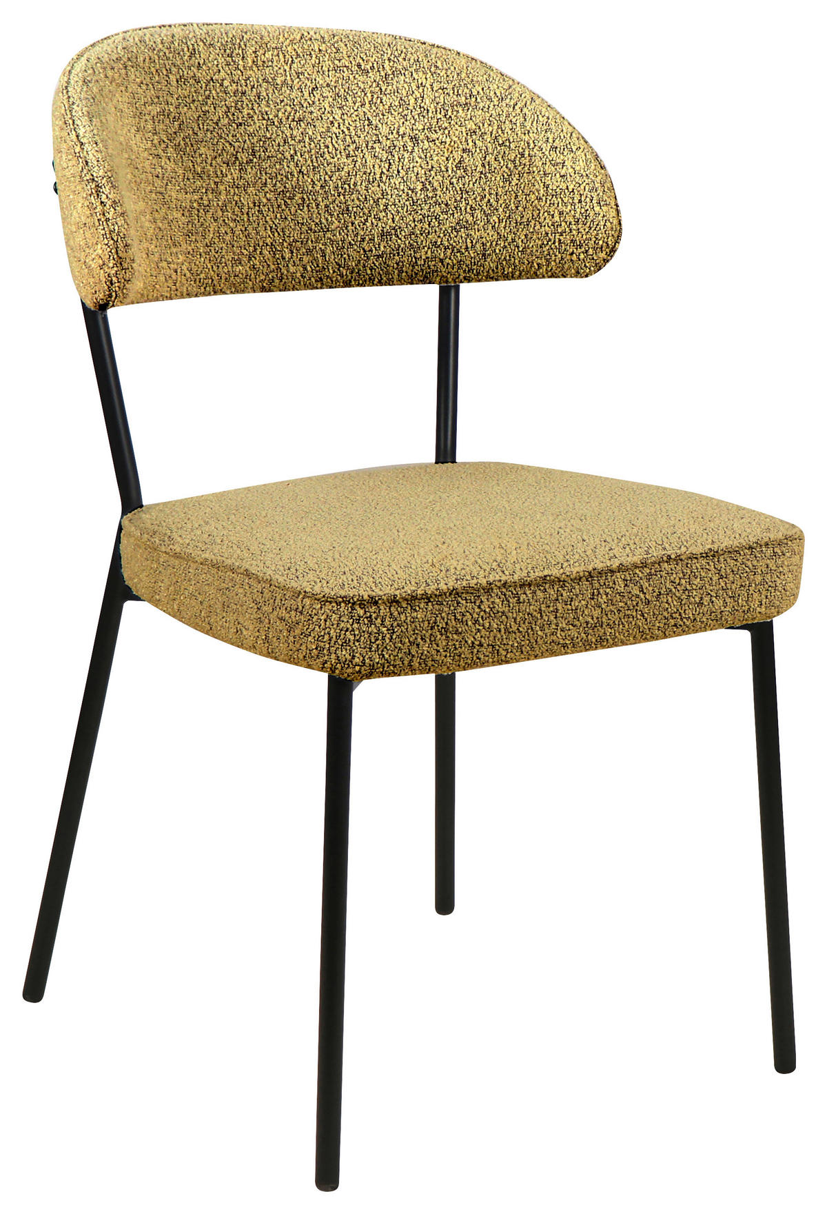 STOL, les, kovina, tekstil rumena  - rumena/črna, Design, kovina/tekstil (46/83,5/58cm) - Hom`in
