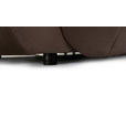 BIGSOFA Webstoff Dunkelbraun  - Dunkelbraun/Schwarz, KONVENTIONELL, Kunststoff/Textil (243/90,5/130cm) - Ambia Home