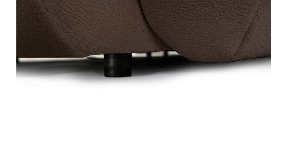 BIGSOFA Webstoff Dunkelbraun  - Dunkelbraun/Schwarz, KONVENTIONELL, Kunststoff/Textil (243/90,5/130cm) - Ambia Home