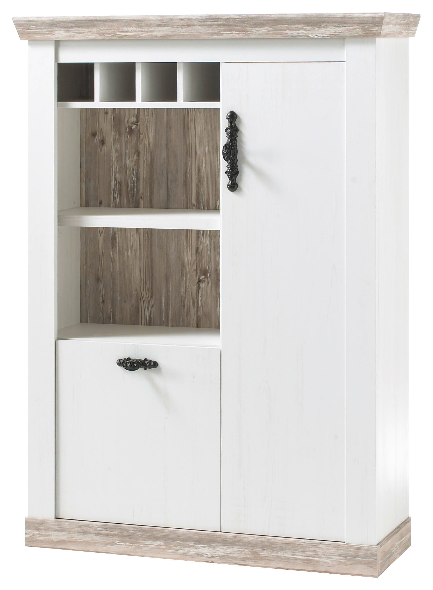 HIGHBOARD  in 105/146/37 cm  - Hellbraun/Schwarz, Design, Holzwerkstoff/Metall (105/146/37cm) - MID.YOU