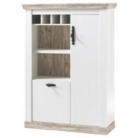 HIGHBOARD  in 105/146/37 cm  - Hellbraun/Schwarz, Design, Holzwerkstoff/Metall (105/146/37cm) - MID.YOU