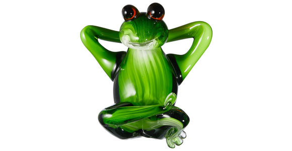 DEKOFROSCH - Weiß/Grün, Basics, Glas (18/16/12cm) - Ambia Home