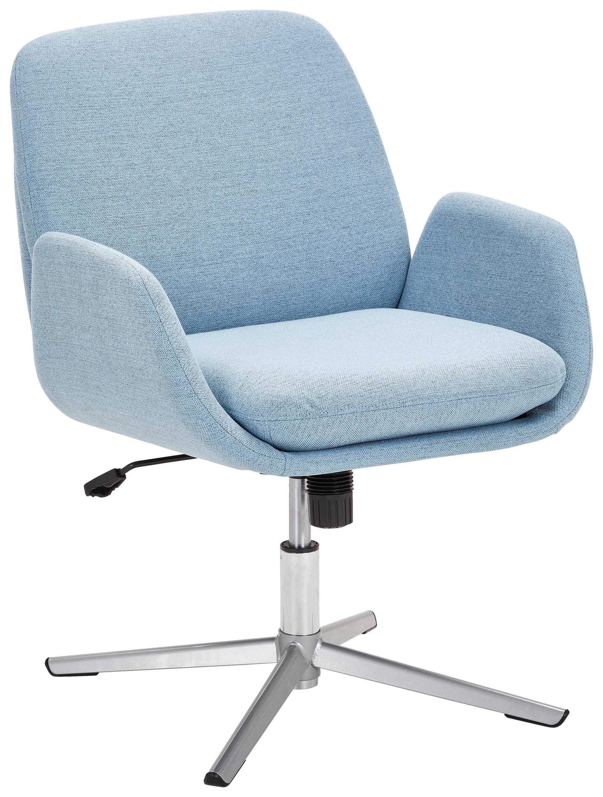 ARMLEHNSTUHL  in Eisen Webstoff  - Blau, KONVENTIONELL, Textil/Metall (60/77-84/66cm) - Novel