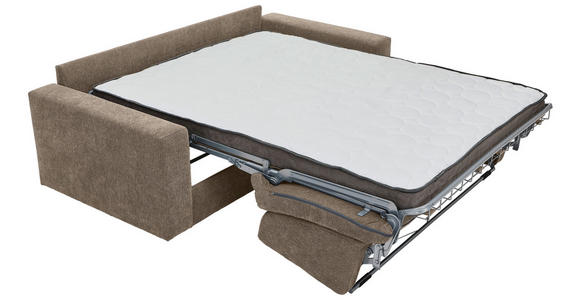 SCHLAFSOFA Webstoff Taupe  - Taupe/Schwarz, KONVENTIONELL, Kunststoff/Textil (198/84/96cm) - Carryhome