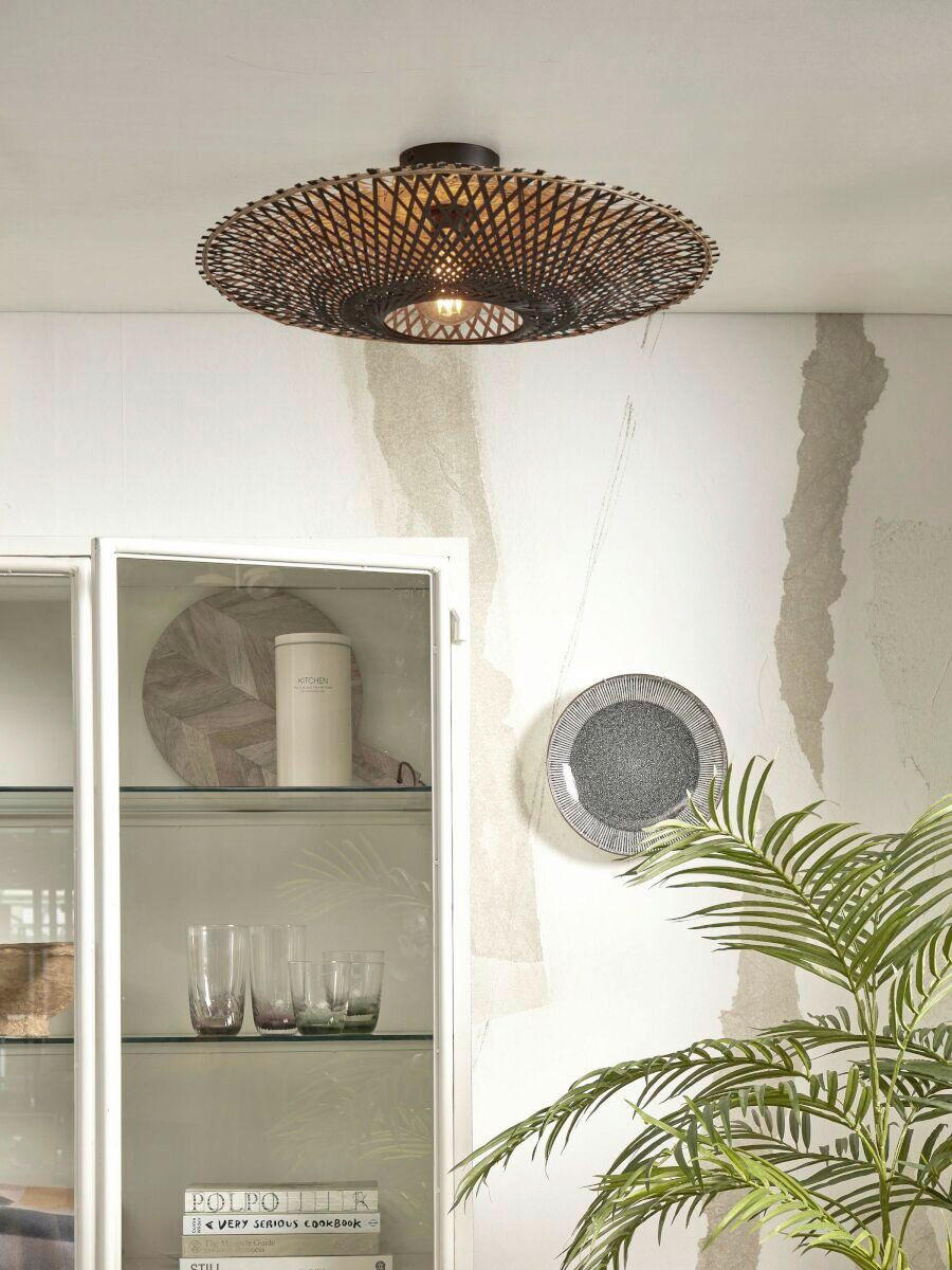 TAKLAMPA GOOD&MOJO 60/15 cm - svart/naturfärgad, Trend (60/15cm) - Good & Mojo