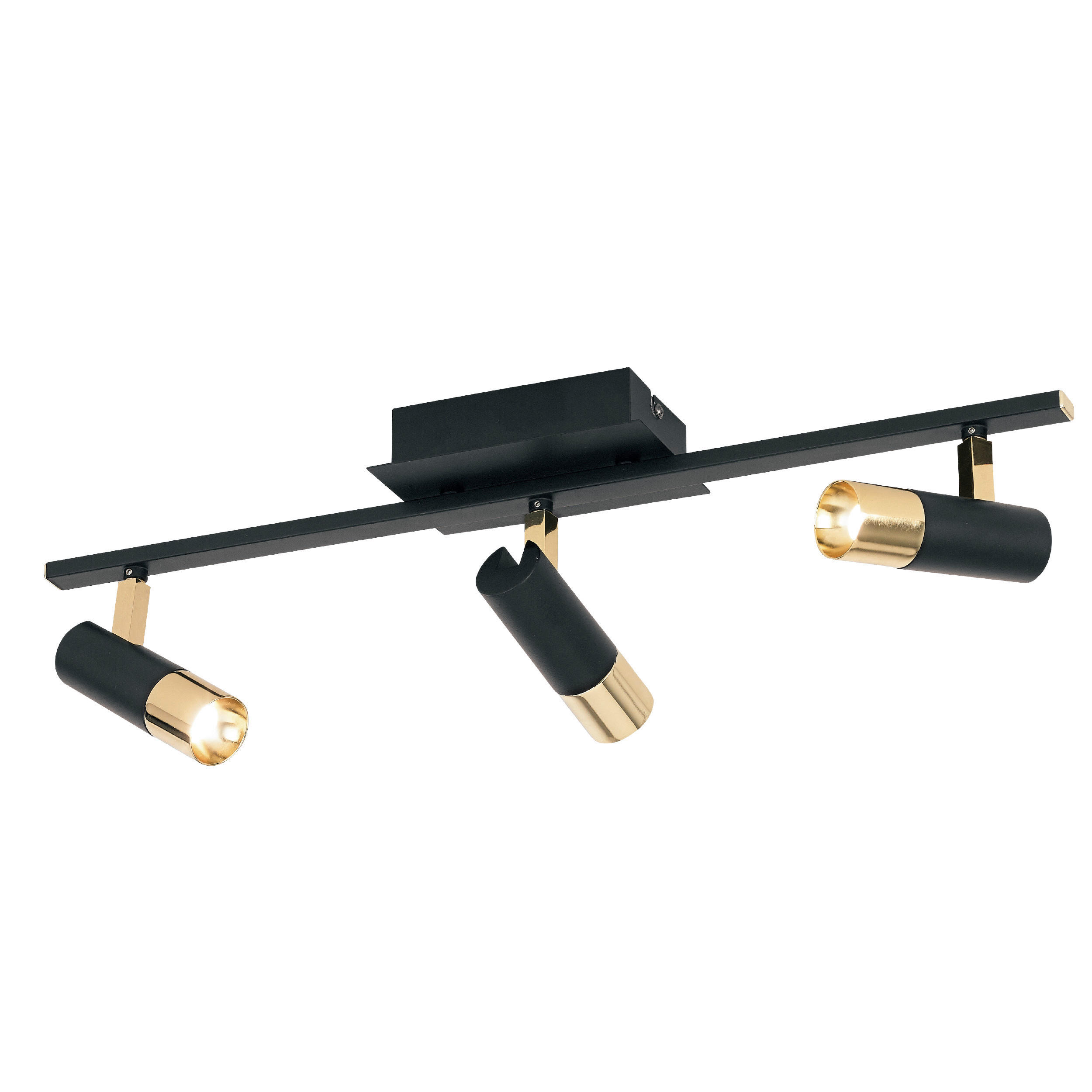 LED-STRAHLER - Messingfarben/Schwarz, Konventionell, Metall (10/58cm) - Eglo