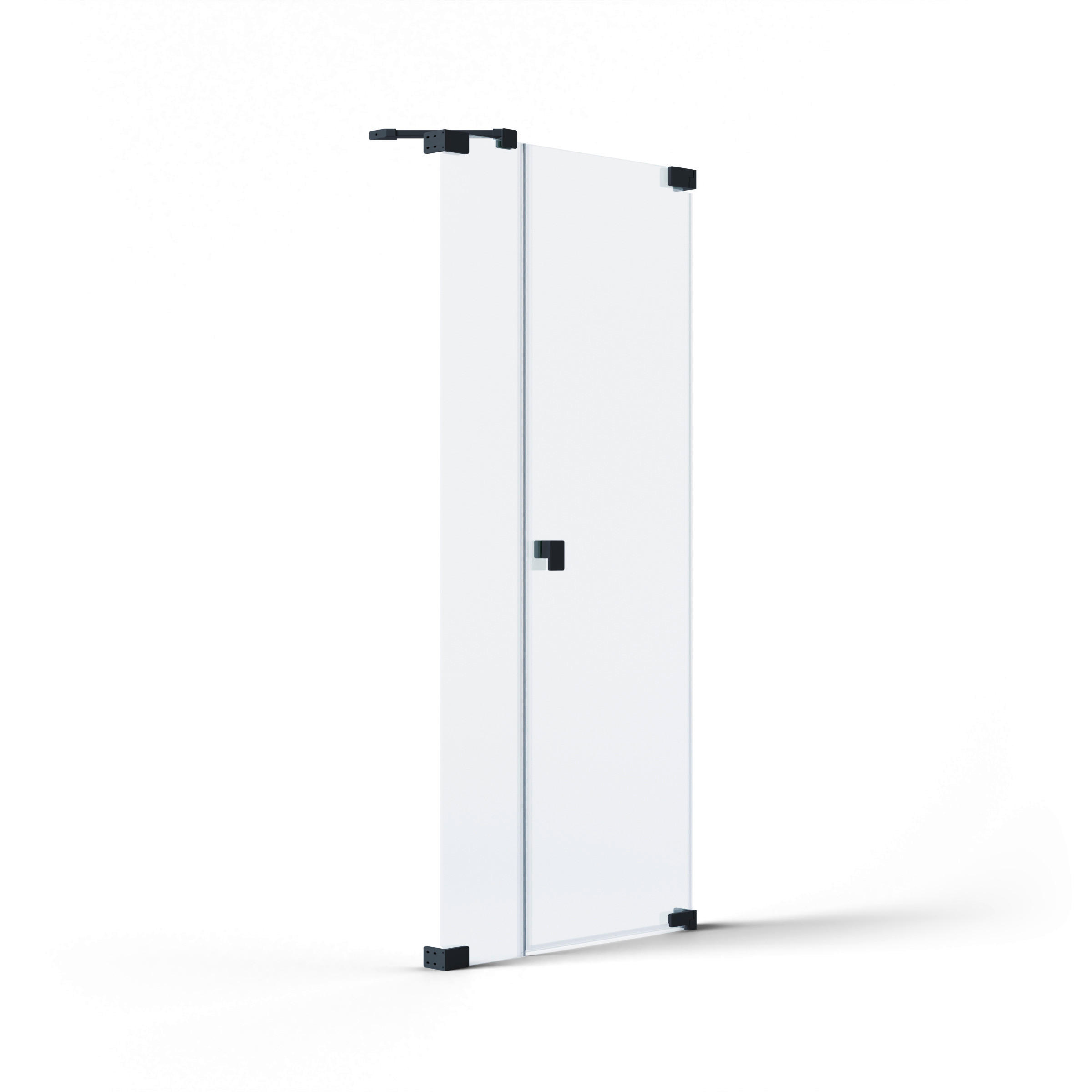 DUSCHTÜR Schwarz  80/200 cm  - Schwarz, MODERN, Glas/Metall (80/200cm) - Schöner Wohnen