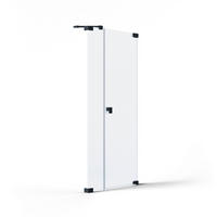 DUSCHTÜR Schwarz  80/200 cm  - Schwarz, MODERN, Glas/Metall (80/200cm) - Schöner Wohnen