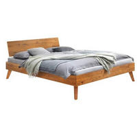 BETT 200/200 cm  in Wildeiche   - Wildeiche/Eichefarben, Natur, Holz (200/200cm) - Hasena