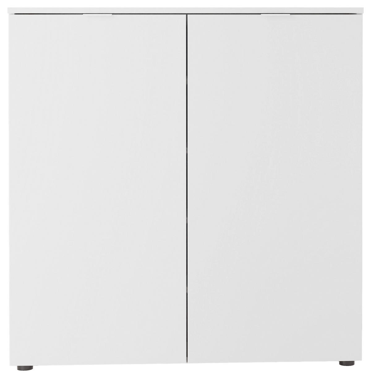 SCHUHSCHRANK 100/103/22 cm  - Weiss/Schwarz, Design, Holzwerkstoff/Metall (100/103/22cm) - Livetastic