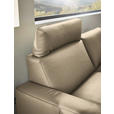 2,5-SITZER in Leder Greige  - Greige/Schwarz, Design, Leder/Metall (200/102/92cm) - Johann Jakob