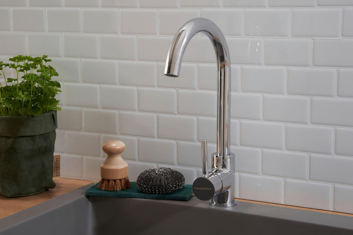 SPÜLE 1712DENVER86X50G  - Grau, Trend, Glas/Kunststoff (86/20/50cm) - Respekta