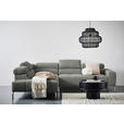 ECKSOFA  in Flachgewebe Dunkelgrau  224/282 cm  - Chromfarben/Dunkelgrau, KONVENTIONELL, Textil/Metall (224/282cm) - Hom`in