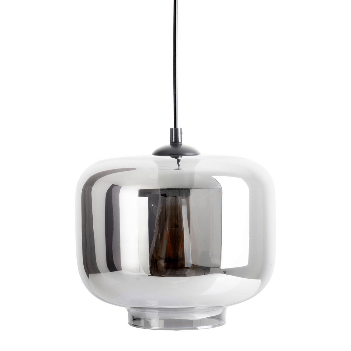 HÄNGELEUCHTE 25/121 cm   - Anthrazit/Schwarz, Design, Glas/Metall (25/121cm) - Näve