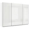 SCHWEBETÜRENSCHRANK  in Weiß  - Alufarben/Weiß, KONVENTIONELL, Glas/Holzwerkstoff (315/210/62cm) - Xora