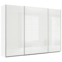 SCHWEBETÜRENSCHRANK  in Weiß  - Alufarben/Weiß, KONVENTIONELL, Glas/Holzwerkstoff (315/210/62cm) - Xora