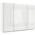 SCHWEBETÜRENSCHRANK  in Weiß  - Alufarben/Weiß, KONVENTIONELL, Glas/Holzwerkstoff (315/229/62cm) - Xora