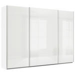 SCHWEBETÜRENSCHRANK  in Weiß  - Alufarben/Weiß, KONVENTIONELL, Glas/Holzwerkstoff (315/210/62cm) - Xora