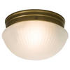 TAKLAMPA 24/14,5 cm  - vit/brun, Klassisk, metall/glas (24/14,5cm)