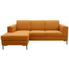 ECKSOFA Looks VII Orange Webstoff  - Schwarz/Orange, Design, Textil/Metall (214/146cm) - LOOKS by W.Joop