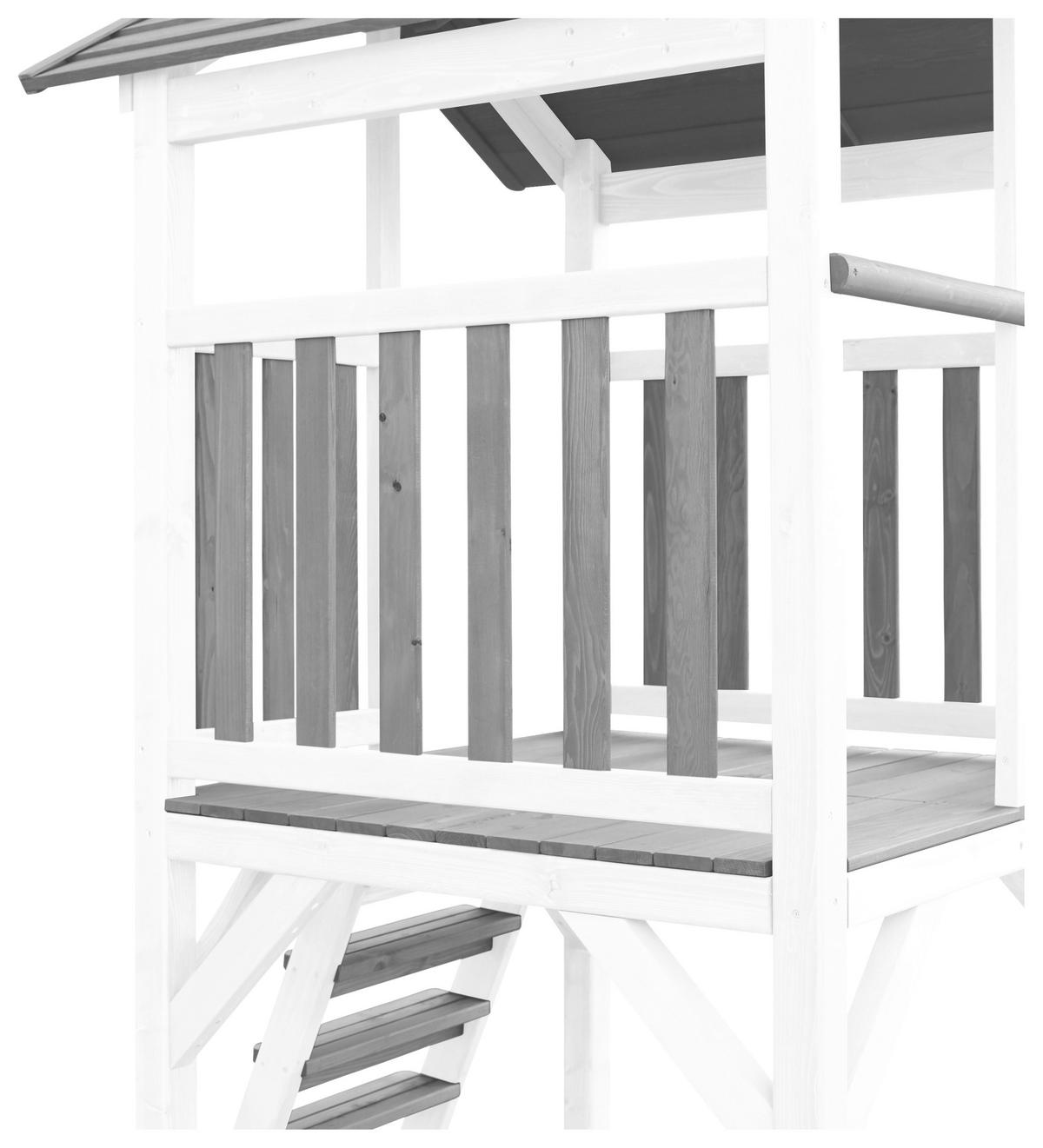 SPIELTURM 283,6/241,9/349 cm  - Weiss/Grau, Konventionell, Holz/Kunststoff (283,6/241,9/349cm)