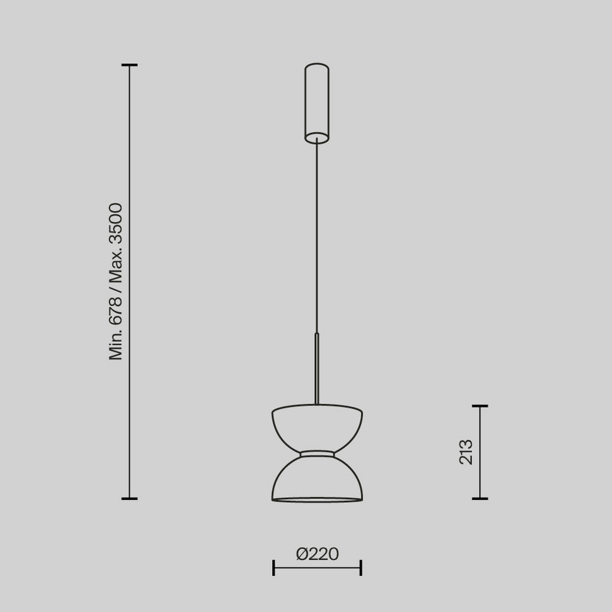 PENDELLEUCHTE 22/350 cm    - Weiss/Goldfarben, Design, Metall (22/350cm) - MAYTONI