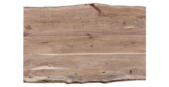 ESSTISCH 160/90/76 cm Akazie massiv Metall, Holz Akaziefarben, Schwarz rechteckig  - Schwarz/Akaziefarben, Design, Holz/Metall (160/90/76cm) - Landscape