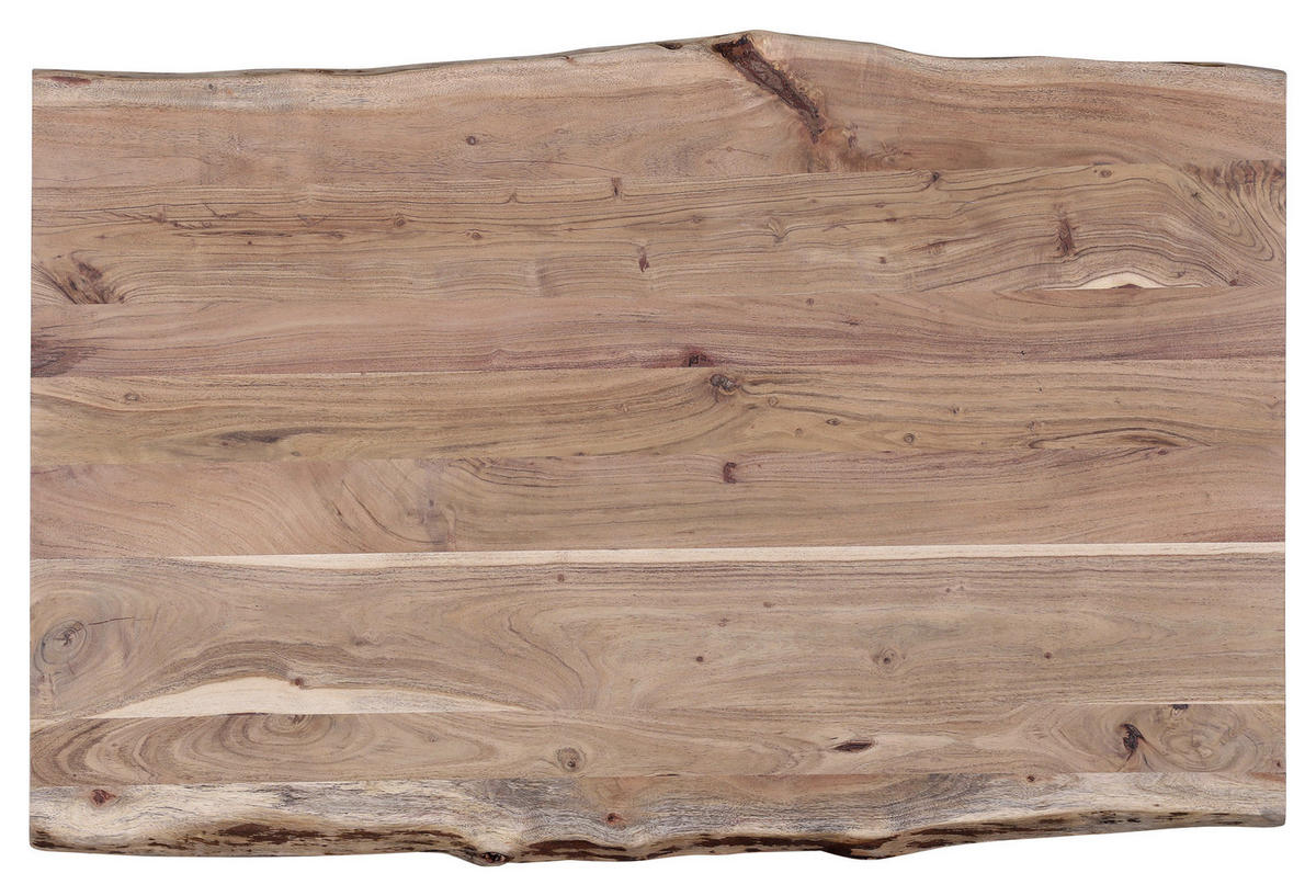 ÉTKEZŐASZTAL - akáciaszínű/fekete, Design, fa/fém (140/90/76cm) - Landscape