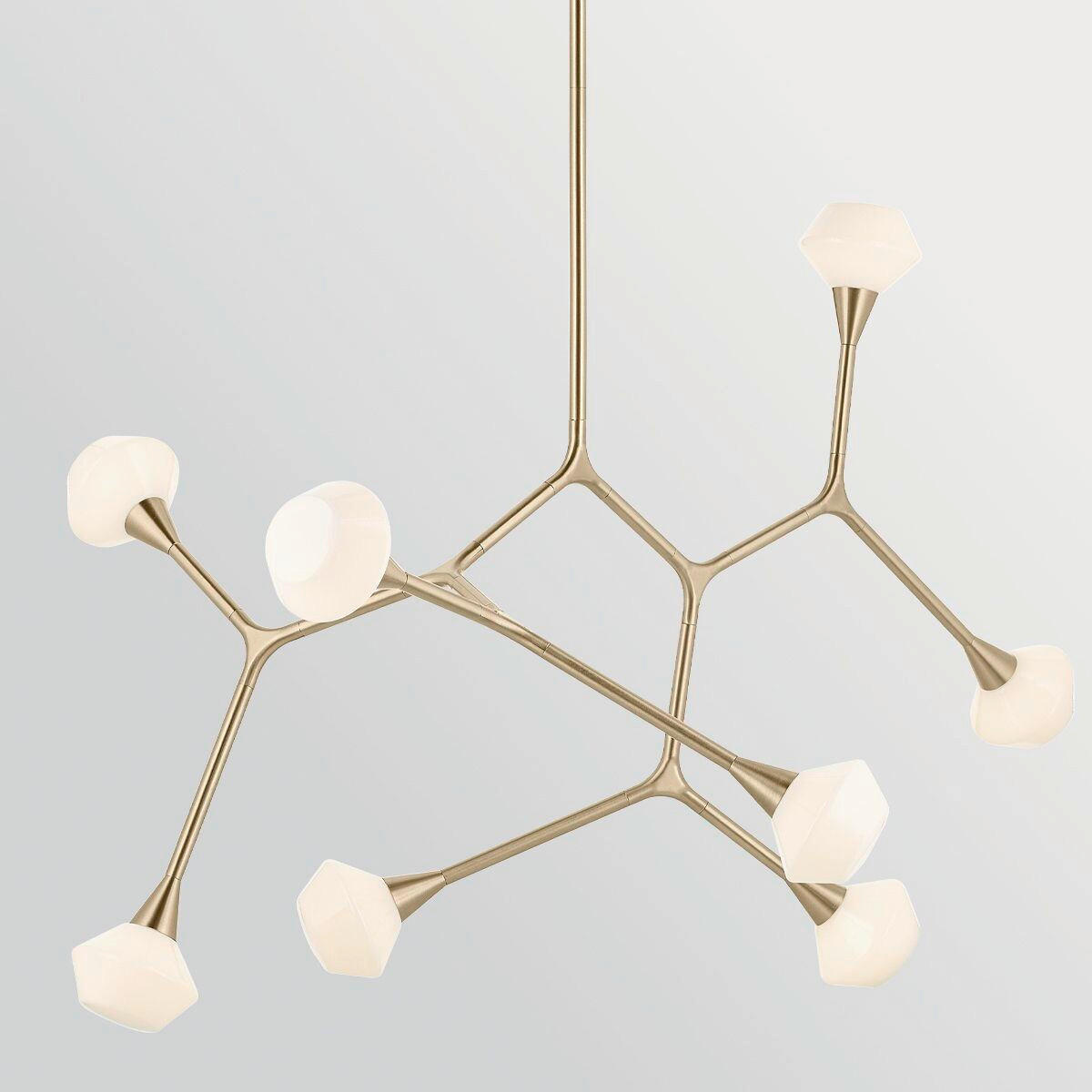 KRONLEUCHTER Kichler 79,4/133,4/67,3 cm  - Champagner, Design, Glas/Metall (79,4/133,4/67,3cm) - Elstead Lighting