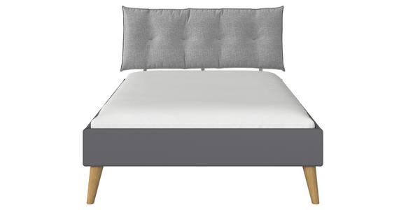 BETT 140/200 cm  in Grau  - Wildeiche/Grau, Design, Holz/Holzwerkstoff (140/200cm) - Carryhome