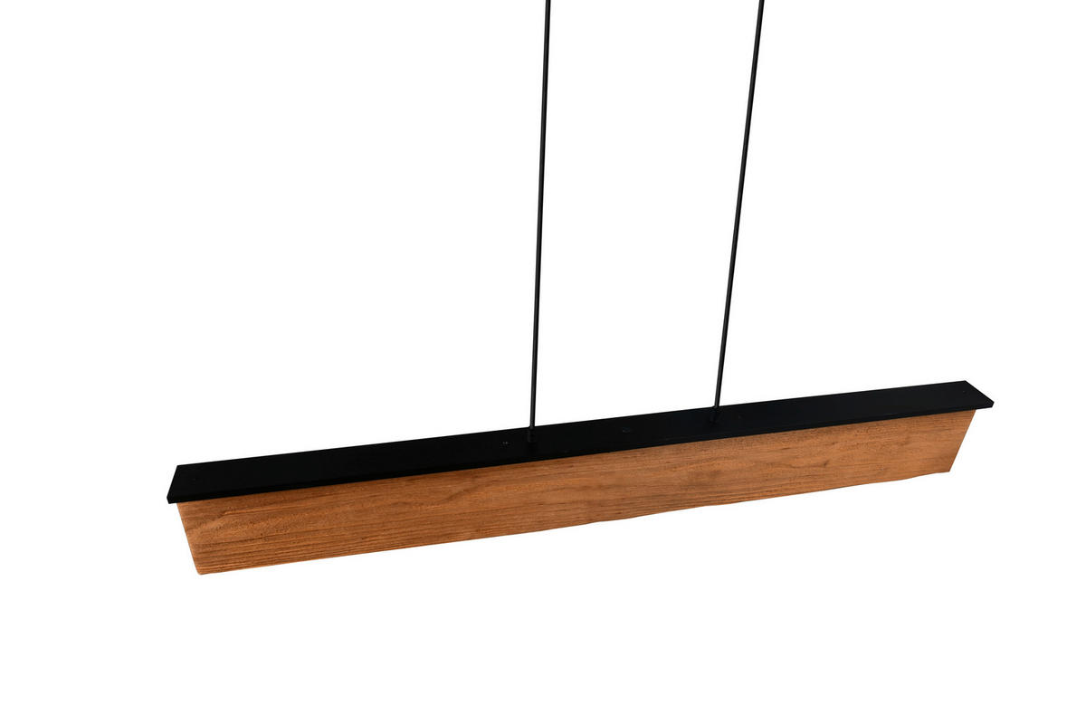 LED-PENDELLEUCHTE KALEA   - Schwarz/Naturfarben, Natur, Holz/Metall (110/150/8,5cm) - Trio Leuchten