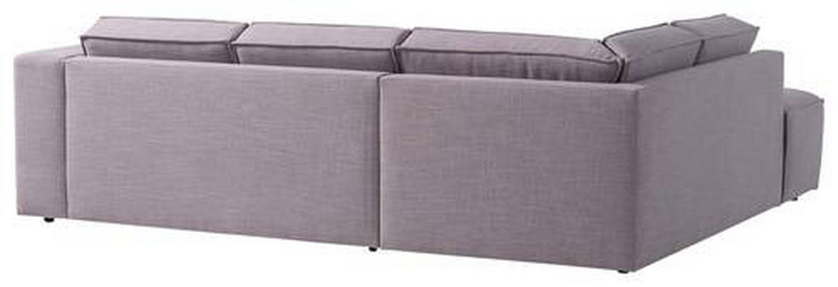 ECKSOFA in Struktur Grau  - Schwarz/Grau, Modern, Kunststoff/Textil (220/275cm) - Trendmanufaktur