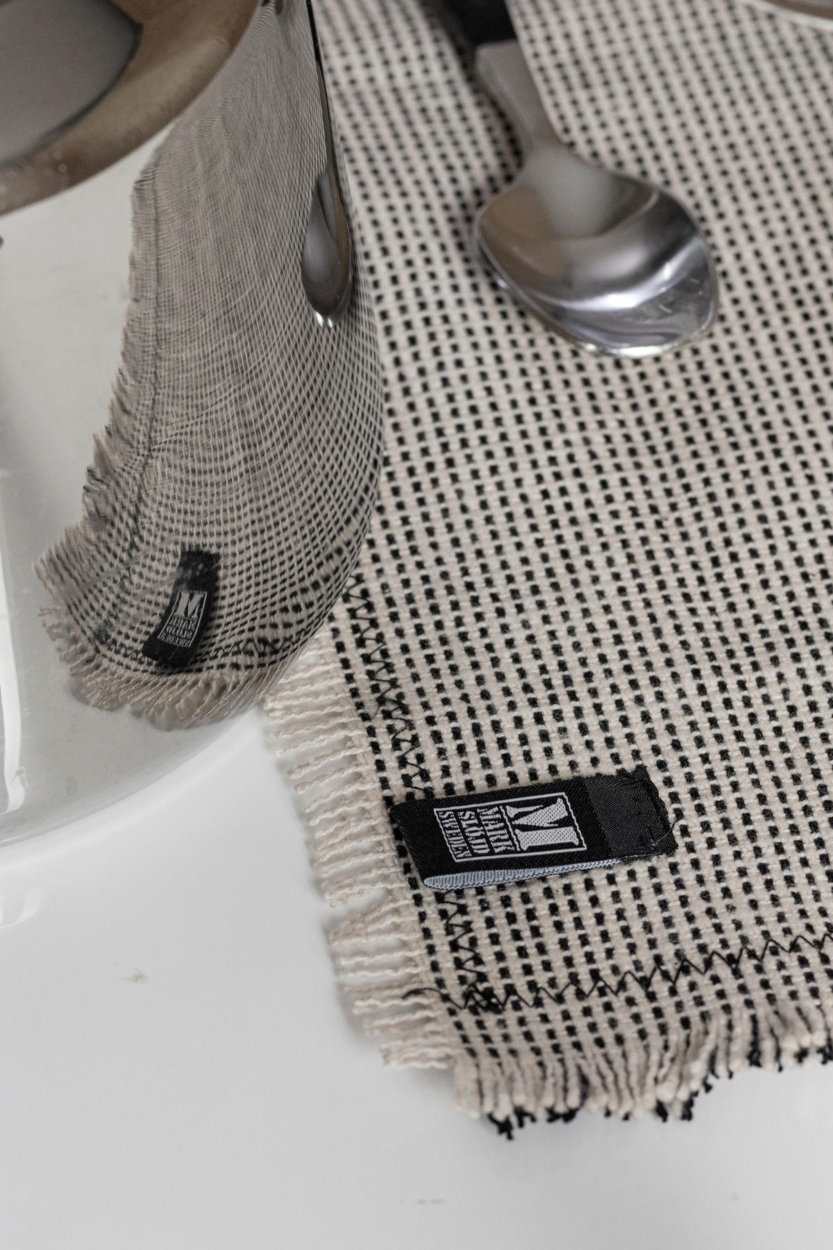 TISCHSET LIV Textil Schwarz, Weiß 35/45 cm  - Schwarz/Weiß, Trend, Textil (35/45cm) - Markslöjd
