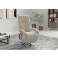 RELAXSESSEL Textil Sandfarben  - Sandfarben/Schwarz, Konventionell, Textil/Metall (74/112/82cm) - Sit & More