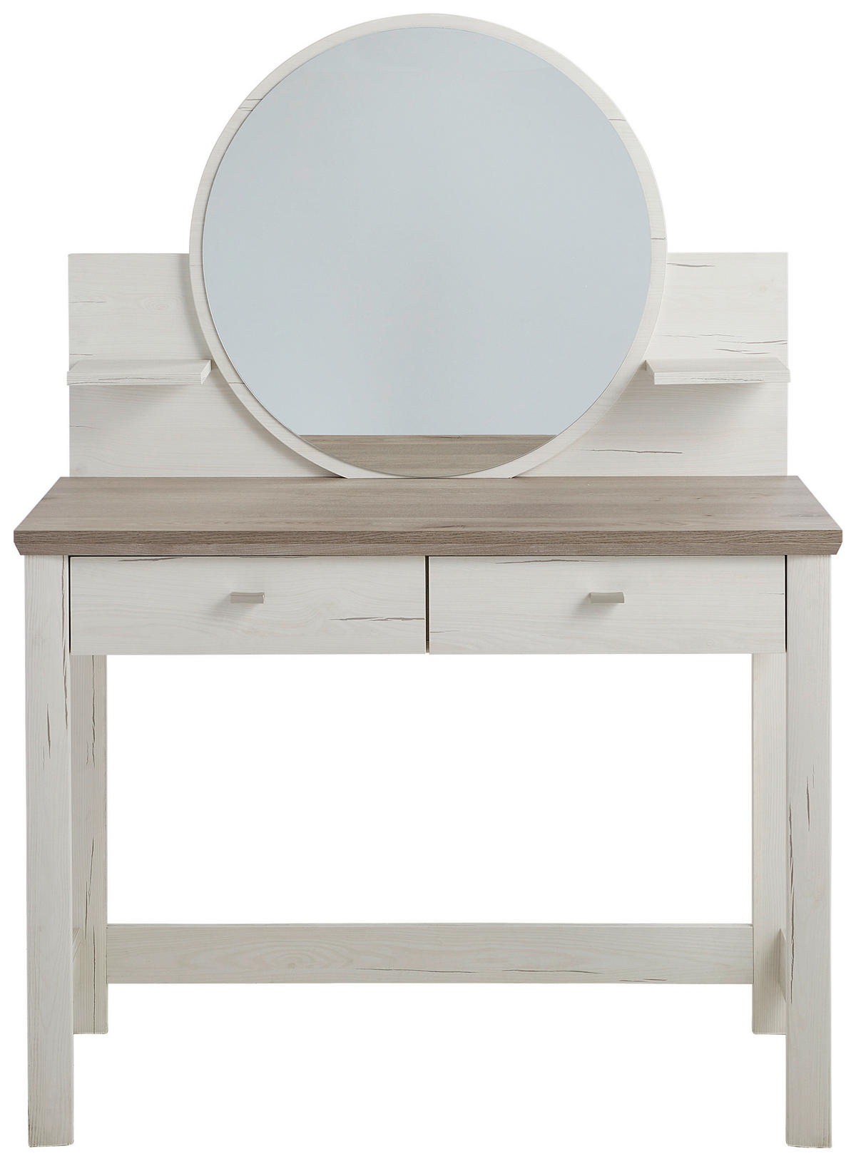 SMINKASZTAL szürke, fehér  - nikkelszínű/fehér, Lifestyle (104,3/45/143cm) - Hom`in