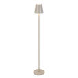 AKKU-STEHLEUCHTE 22/130 cm - Sandfarben, Design, Kunststoff/Metall (22/130cm) - Novel