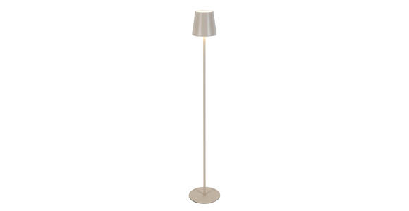 AKKU-STEHLEUCHTE 22/130 cm - Sandfarben, Design, Kunststoff/Metall (22/130cm) - Novel