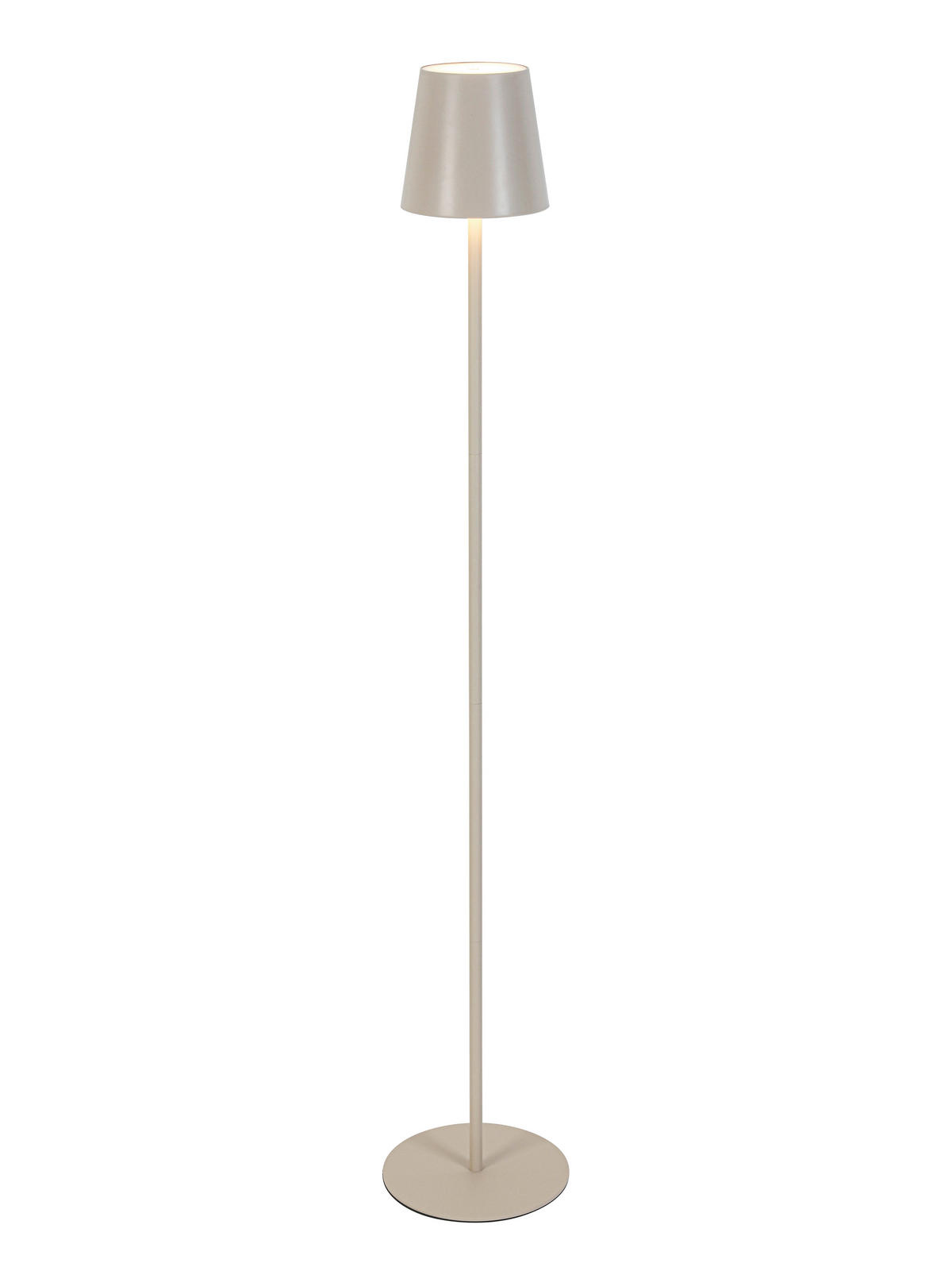 AKU STOJACÍ LAMPA, 22/130 cm  - pískové barvy, Design, kov/plast (22/130cm) - Novel