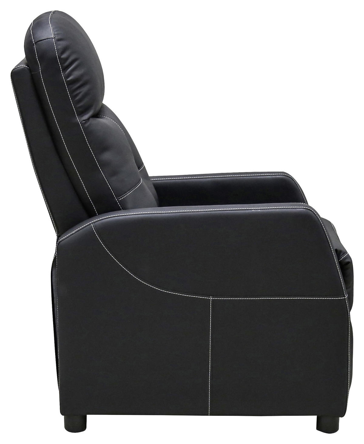 TV FOTELJA tekstil  crna   - bijela/crna, Basics, tekstil/plastika (65/80-105/90-154cm) - Ti'me