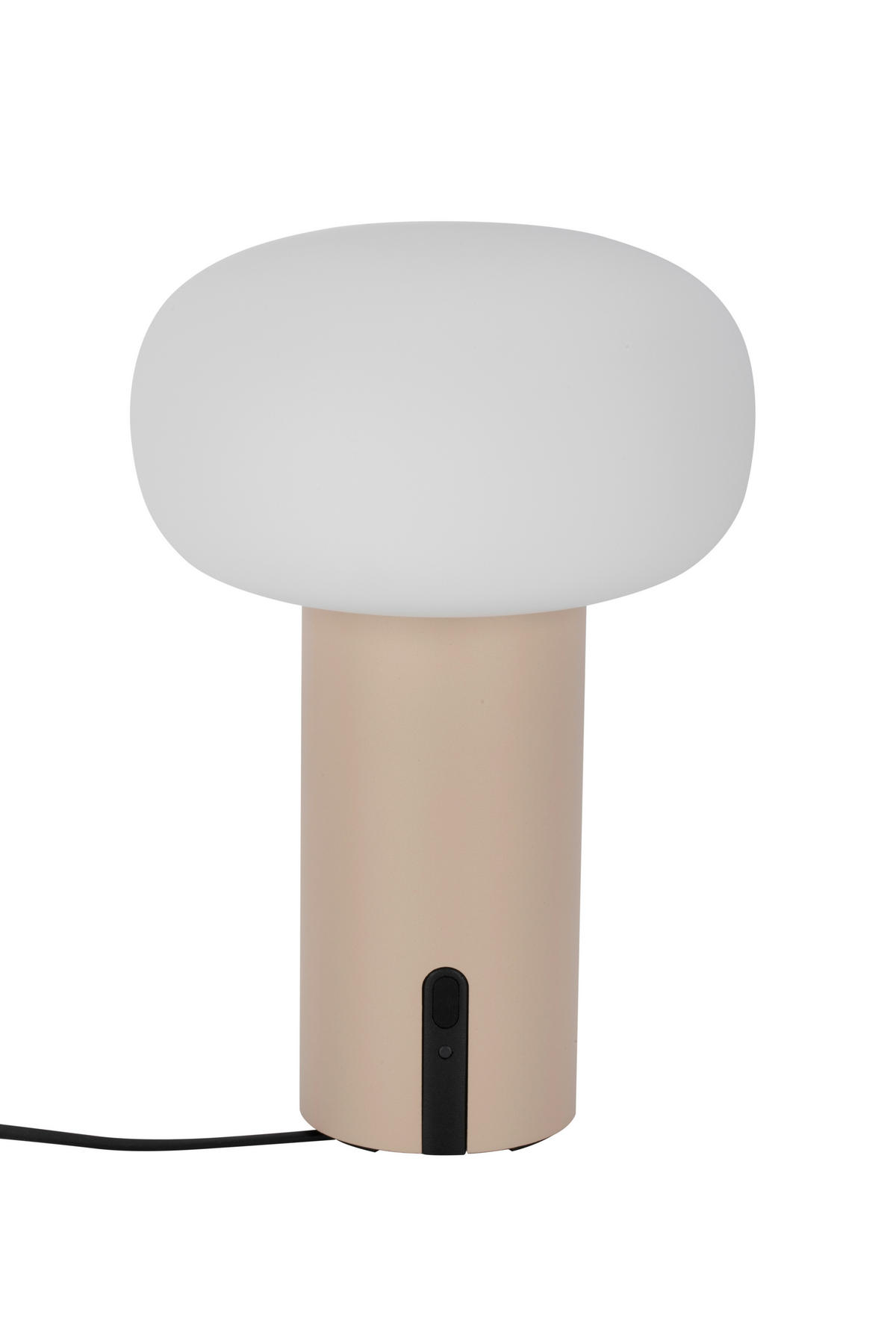 AKKU-TISCHLEUCHTE 13/19 cm   - Sandfarben/Weiß, Design, Glas/Metall (13/19cm) - Dieter Knoll