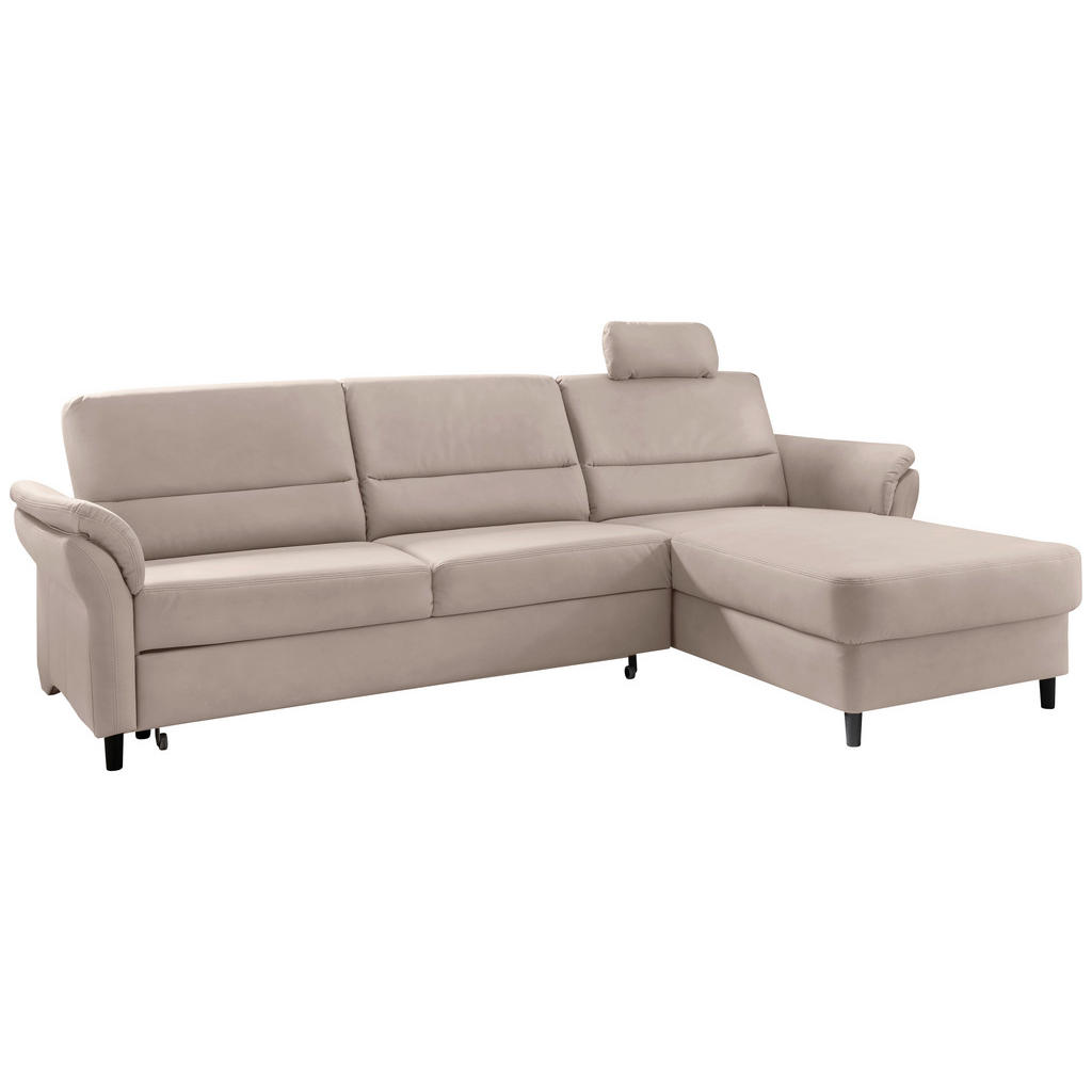 Thumbnail - Livetastic Ecksofa, Beige, Textil, Buche, 5-Sitzer, Ottomane rechts, L-Form, 279x176 cm, Made in EU, Schlafen auf Sitzhö...